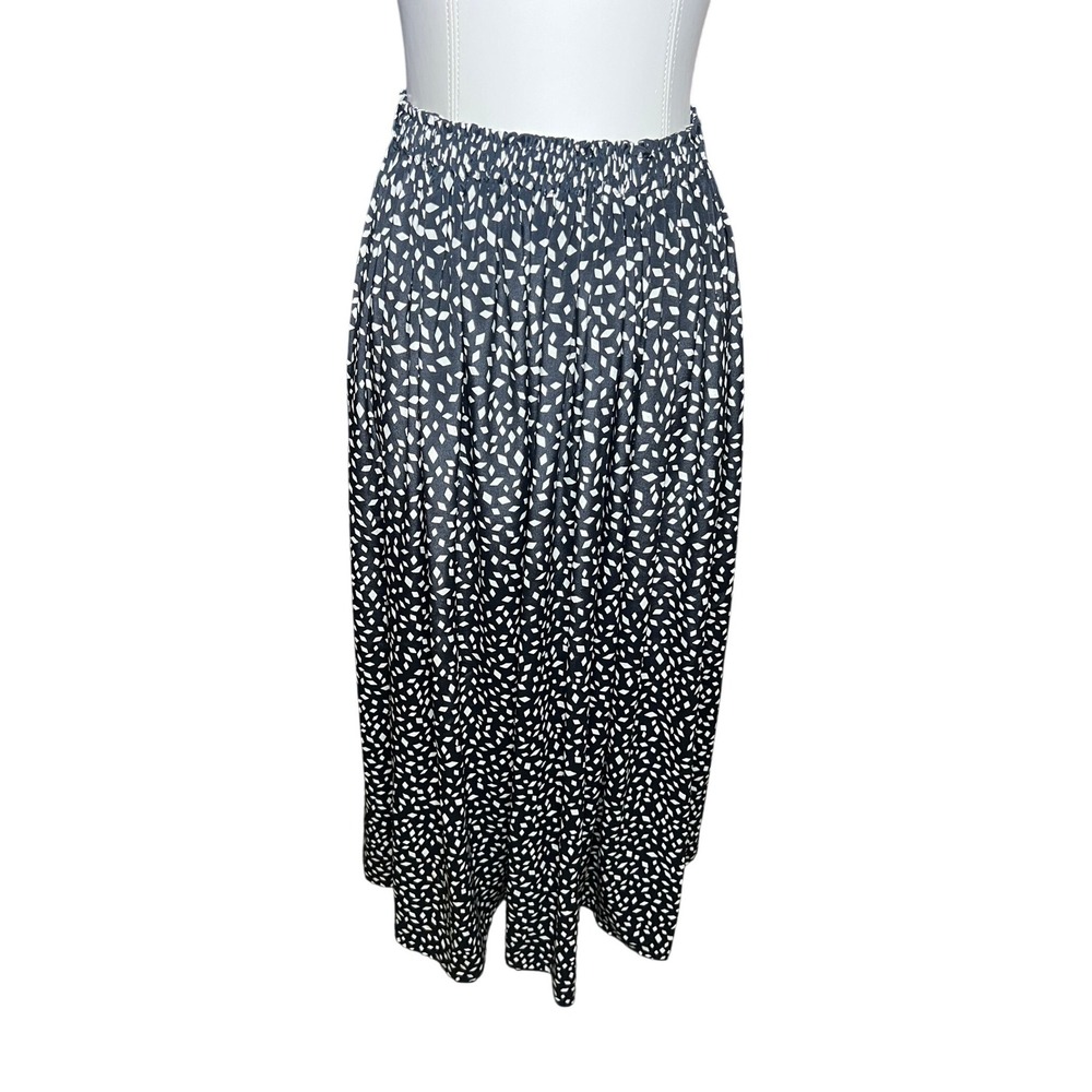 VTG Shepherds A-Line Skirt Womens Medium & White Elastic Waist Pull On Australia